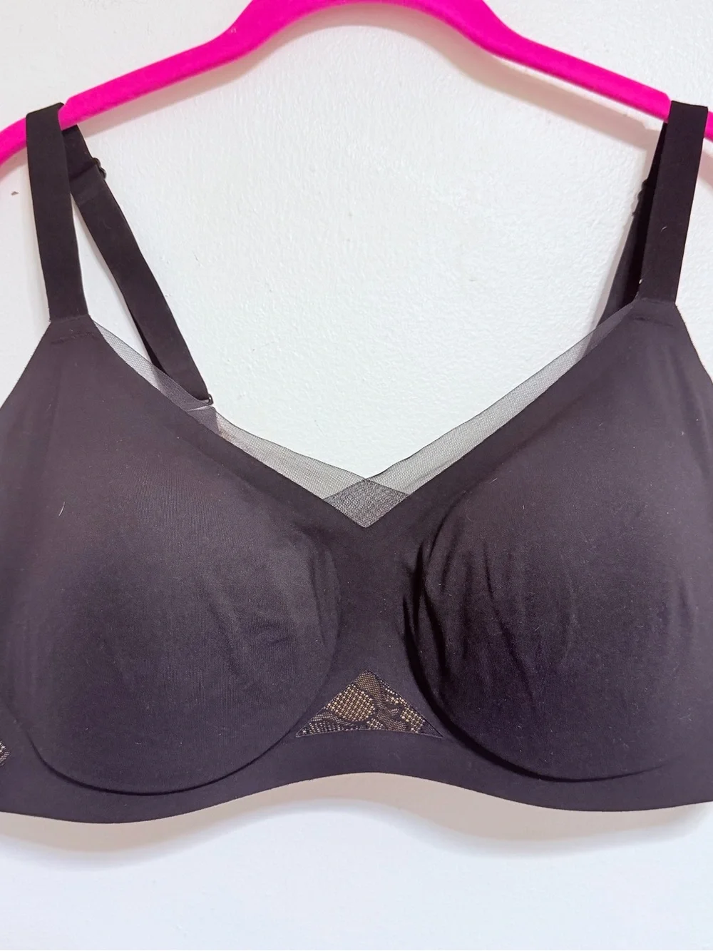 Honeylove Lace Insert Crossover Wireless Bra 40C